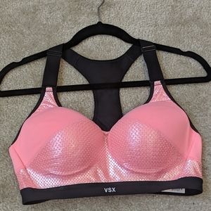 Victoria's Secret sports bra shimmery coral pink